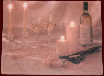Breathless in White Satin  Place Mat